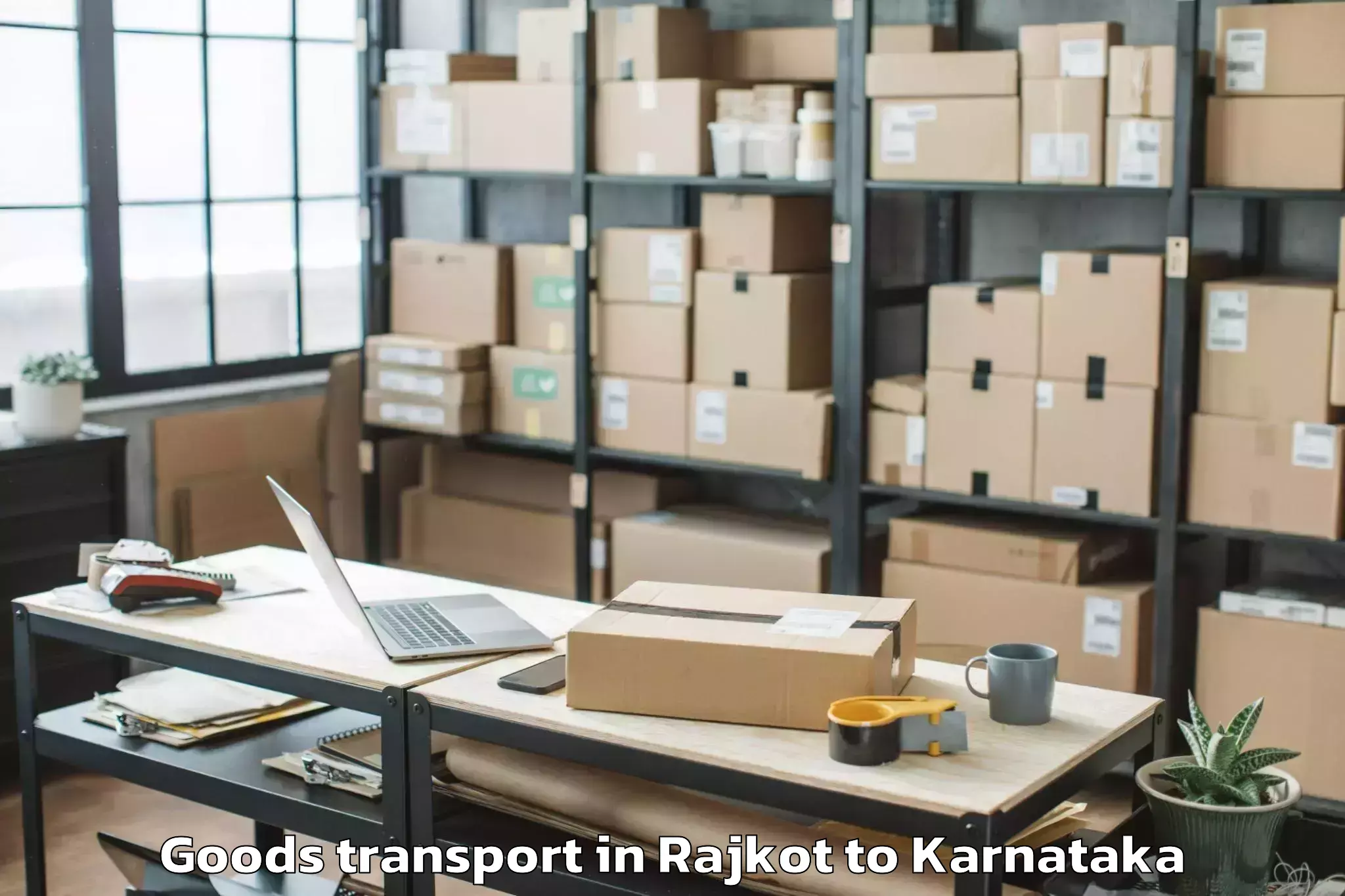 Book Your Rajkot to Karnataka State Akkamahadevi W Goods Transport Today